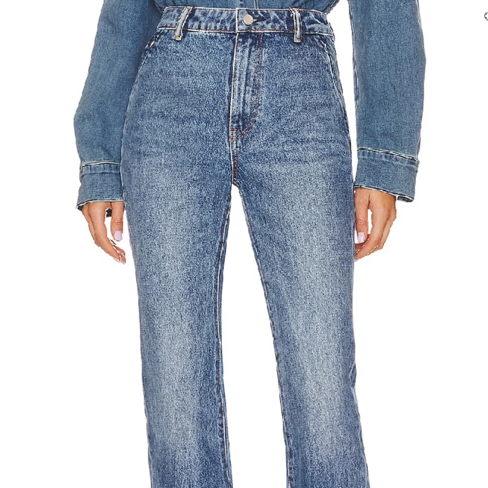 Alexander Wang Stovepipe High Waist Slim Straight Leg Denim Jeans sz 24